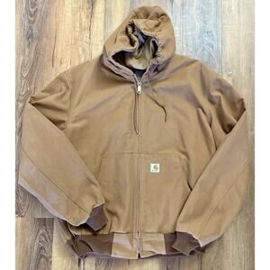 Carhartt Mens J0131- Large Firm Duck Thermal-Lined Active Loose‎ Fit Jacket EUC